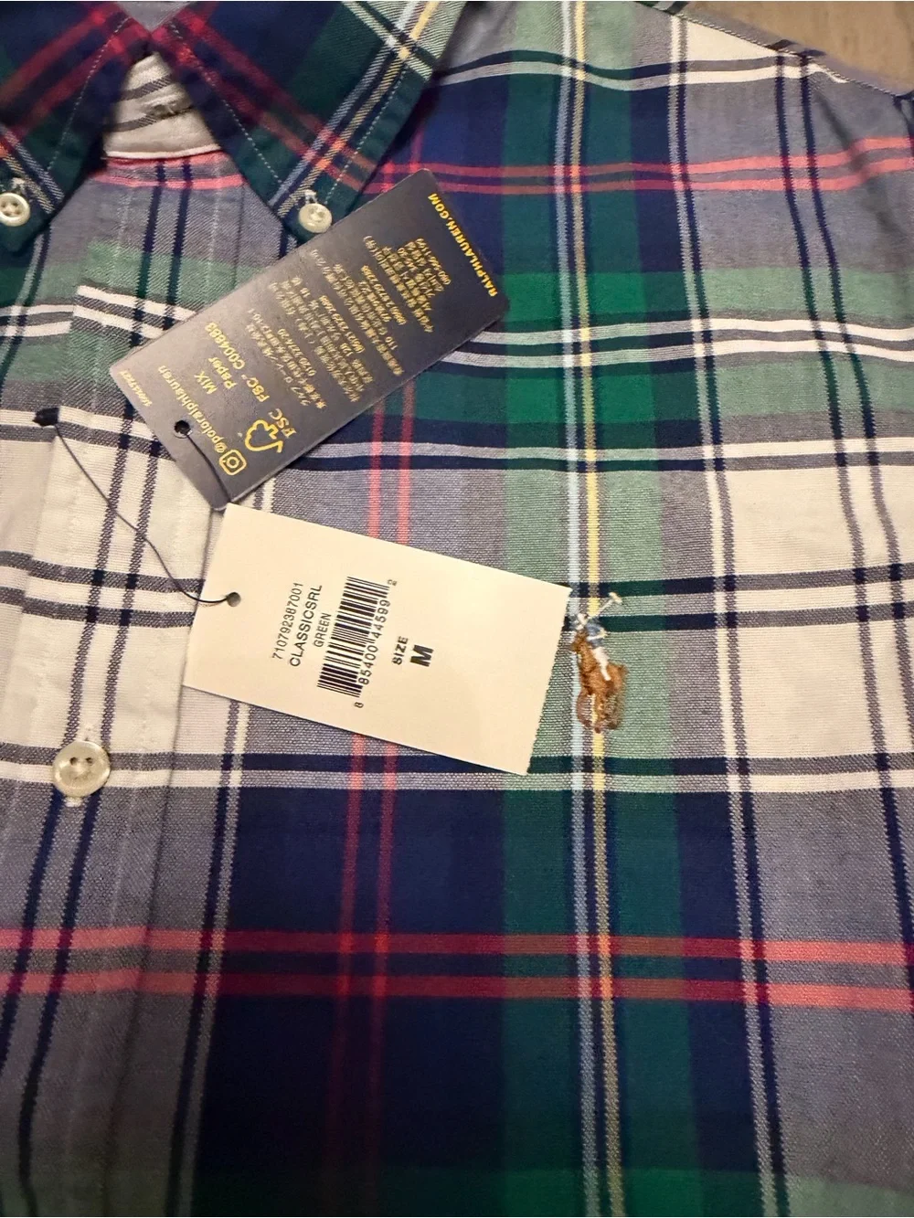 Polo Ralph Lauren Classic Fit Plaid Oxford Button-Down Shirt